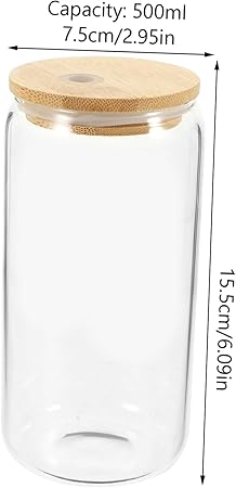 Travel with Glass Coffee Cup Iced Coffee Tumbler with Lid and Straw Bubble Tea Cups for On-the-go