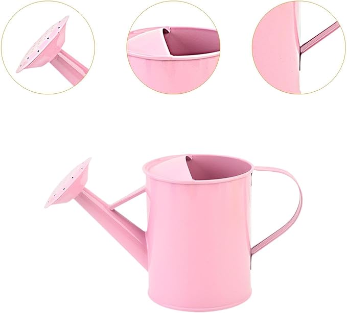 Watering Can Garden Bucket Versatile,Smooth Surface Flower Container, Garden Watering Pot for OutdoorIndoor Plants Lovers Patio,600ml, Pink