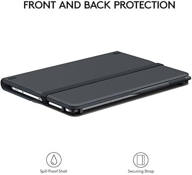 Logitech Universal Folio with Integrated Bluetooth 3.0 Keyboard for 9-10" Apple, Android, Windows Tablets, Black
