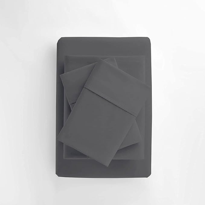600 Thread Count 100 Egyptian Cotton Sheets, Queen Size Sheets Set, 4 Pcs Sheet Set, Queen Sheet Set, 15 Inch Deep Pocket Queen Sheets, Hotel Luxury Bed Sheets Set, 4 Pcs Bed Sheet Set, Dark Grey
