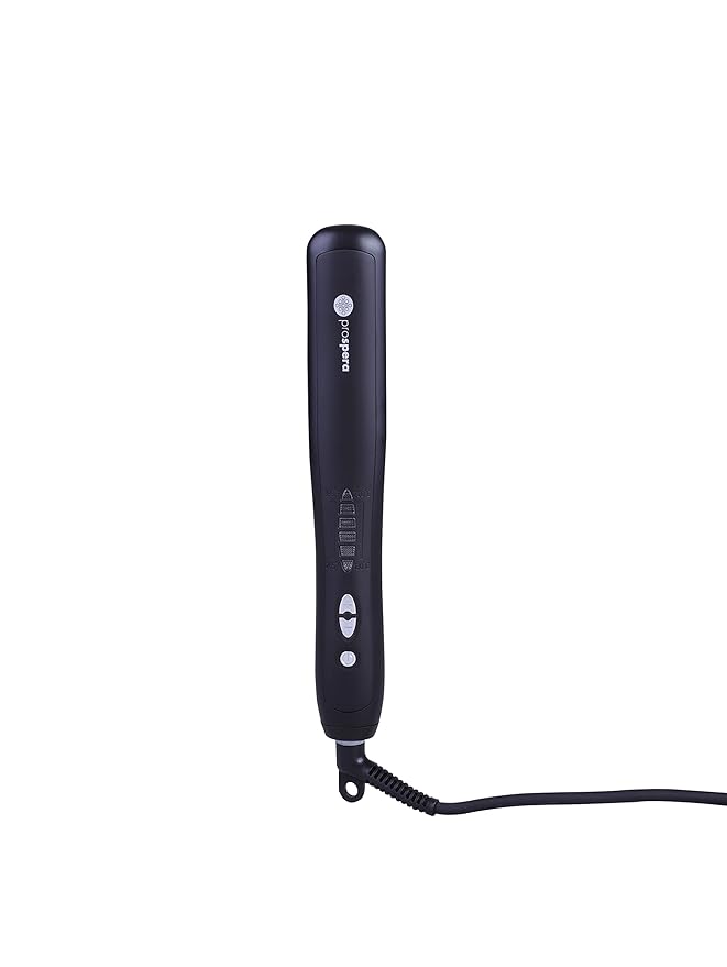 Prospera Fast Hair Straightener Brush Comb Ceramic Hair Straightener with 6 Temps, Auto-Off Anti-Scald, PTC Heating Technology, Black