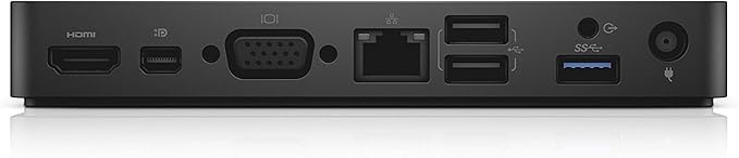 Dell WD15 Monitor Dock 4K with 180W Adapter, USB-C, (450-AEUO, 7FJ4J, 4W2HW),Black,Dual Display