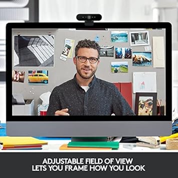 Logitech Brio PRO X 4K Webcam, Ultra 4K HD Video Calling, Noise-Canceling mic, HD Auto Light Correction, Adjustable Field of View, Microsoft Teams, Zoom, Google Voice, PC/Mac/Laptop/MacBook/Tablet