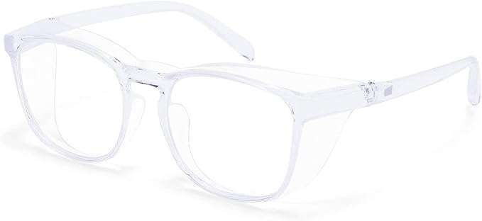 Protective Eyewear Safety Goggles Clear Anti-fogAnti-Scratch Safety Glasses Men Glasses, Transparent Frame