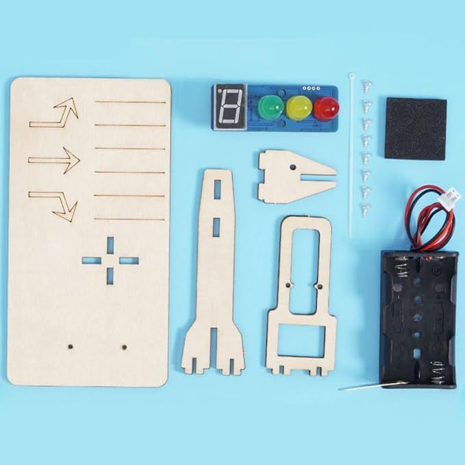 1Pcs DIY Intelligent Traffic Lights Electronic Building Kit