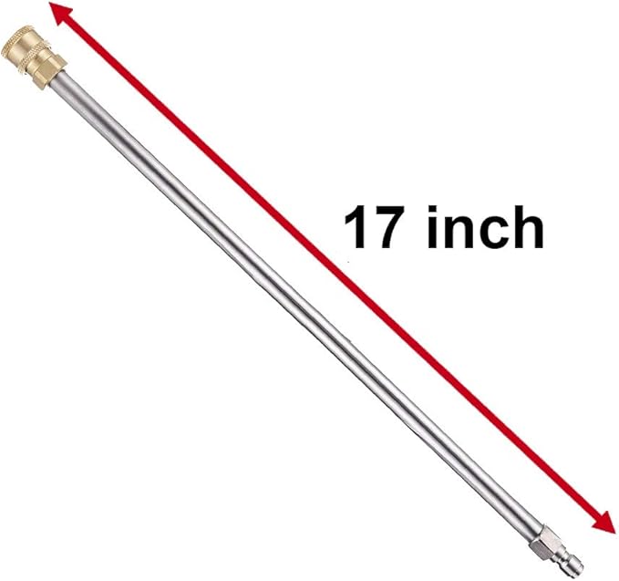 RIDGE WASHER Pressure Washer Extension Wand, 17 Inch Stainless Steel 14 Inch Quick Connect Power Washer Lance, 2 Pack