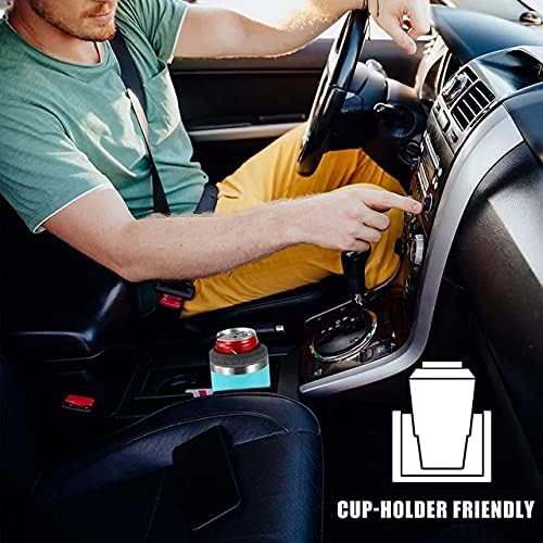 4 in 1 Stainless Steel CanBottle Insulator, 14oz Two-Way Lids SUS Insulated Can Cooler, Beer Bottle holder (Dark blue)
