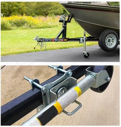 Plutreas 6-Inch Boat Trailer Jack Wheels Freight Dolly Wheel Replacement with Hardware (2 Pack)