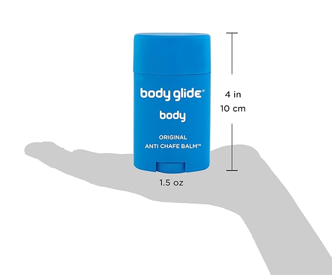 Body Glide Original Anti Chafe Balm No Chafing Stick Prevent Arm, Chest, Butt, Thigh, Ball Chafing Irritation Trusted Skin Protection Since 1996 1.5oz