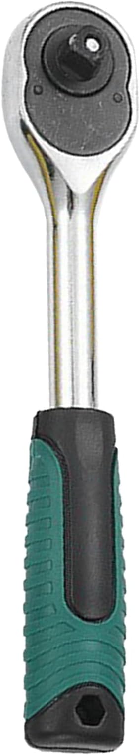Quick Release Ratchet Wrench, CRV 38 24 Tooth Ergonomic Rubber Handle Auto Repair Tool