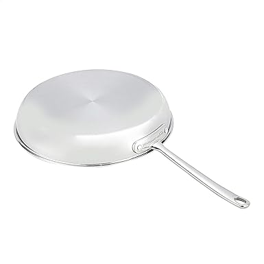Basics Tri-Ply Stainless Steel Fry Pan, 12 Inch, Silver (Previously Commercial brand)