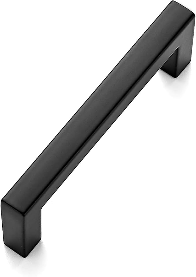 Ravinte Square Bar 3 Inch Slim Drawer Handles - Matte Black Drawer Pulls