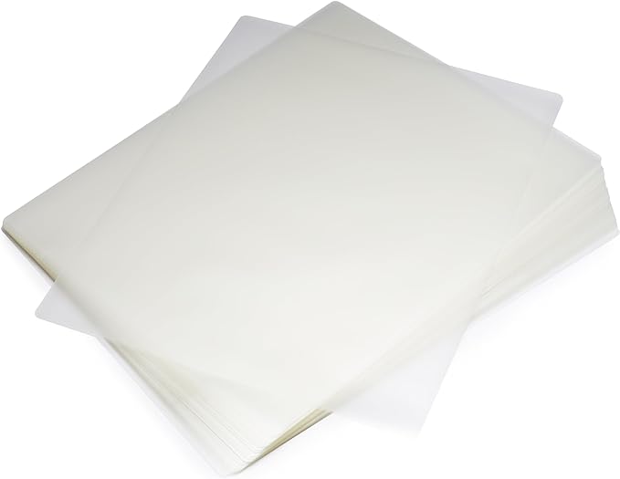 Basics Clear Thermal Laminating Plastic Paper Laminator Sheets, 9 x 11.5-Inch, 50-Pack, 3mil
