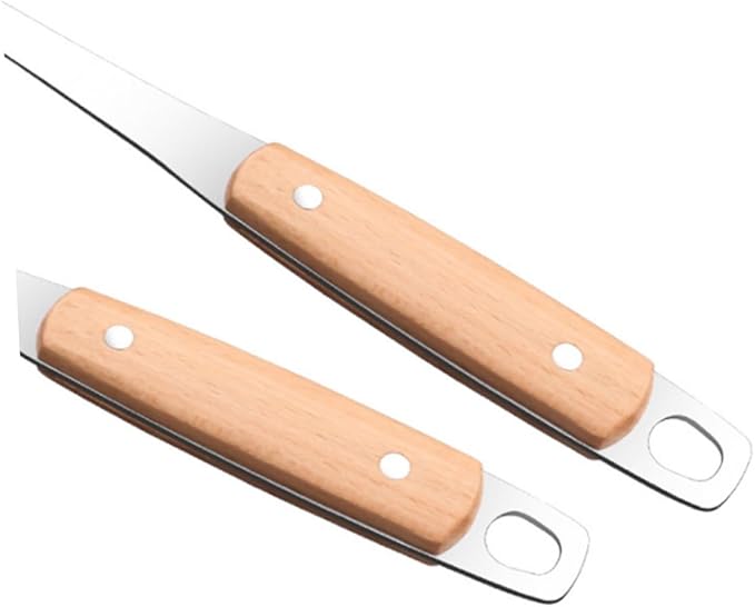 MAGICLULU Cooking Spatula Pancake Flipper Stainless Steel Turner Non-slip Wood Handle