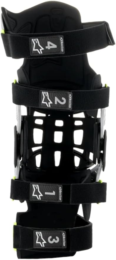 Alpinestars 6501319-195-L Bionic 7 Knee Set SilverYellow Lg