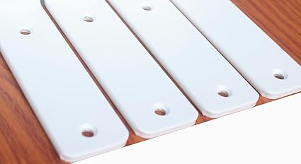 4 Pack - L 5" x H 4" x W1.5, 5mm Thick White L Shelf Bracket, Iron Shelf Brackets, Metal Shelf Brackets, Floating Shelf, Shelf Supports with Screws
