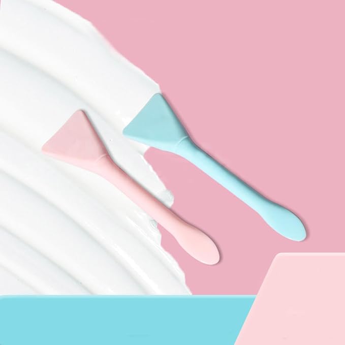 2PCS Silicone Face Mask Brush, Applicator Face Mask Brush for Facial Mud Clay Modeling Mask Supplies