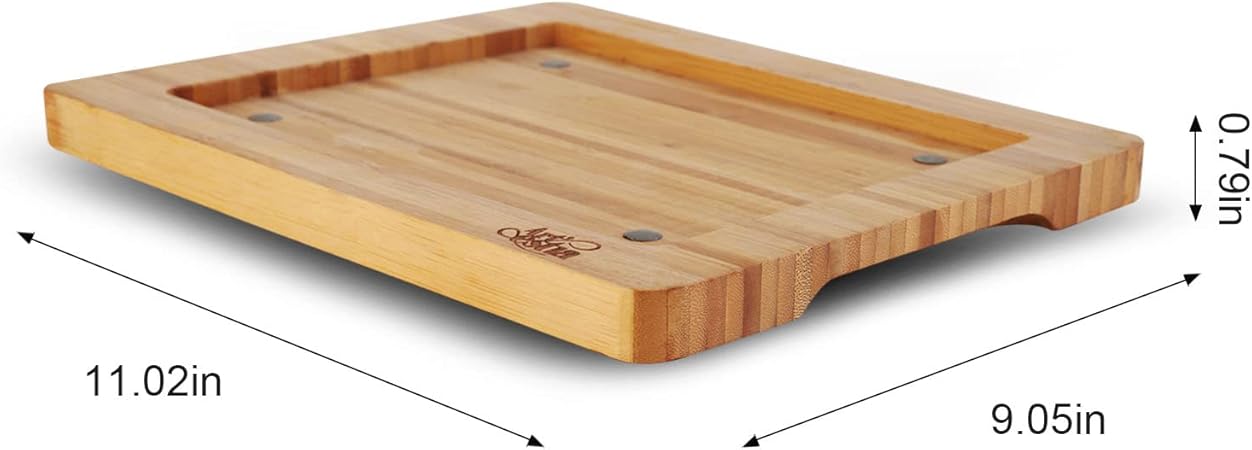 Artestia Bamboo Platter for Cooking Steak Stone, Replacement Serving Trays, Chacutery Accessories Board for Family Garthering Parties(Without Stone)