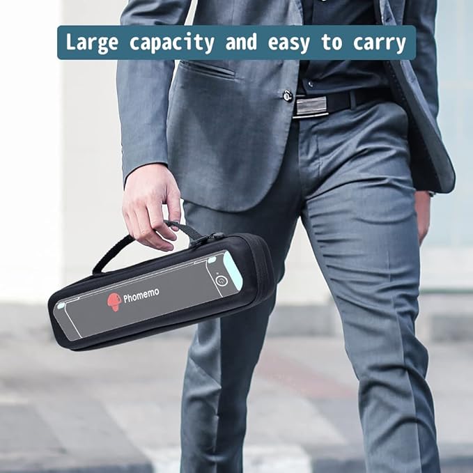 Phomemo Case, Compatible with Itari Tattoo Printer, COLORWING, Odaro, M08FD810P831TP81 Letter A4 Portable Printer, for HPRT MT800 Mobile Travel Printer Storage Holder Paper USB Cable(Box Only)
