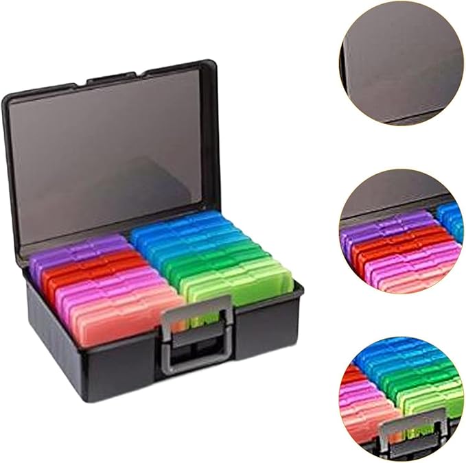 Photo Storage Box Photos Organizer Office Large Capacity Multipurpose Transparent for Postcards Scrapbooking Paper Organizing