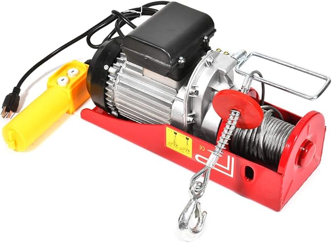 1500lb for Mini Overhead Electric Hoist Lift Crane Garage Engine Hoist Winch