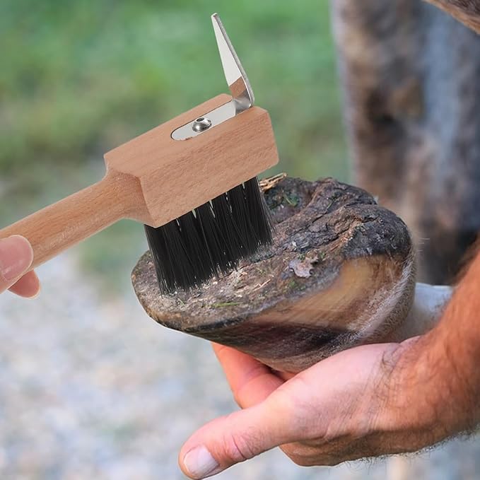 balacoo Horse Hoof Trimmer Tool Portable Cattle Foot Trimmer Horseshoe Repairing Brush Durable Hoof Tool for Grooming Maintenance Comfortable to Use
