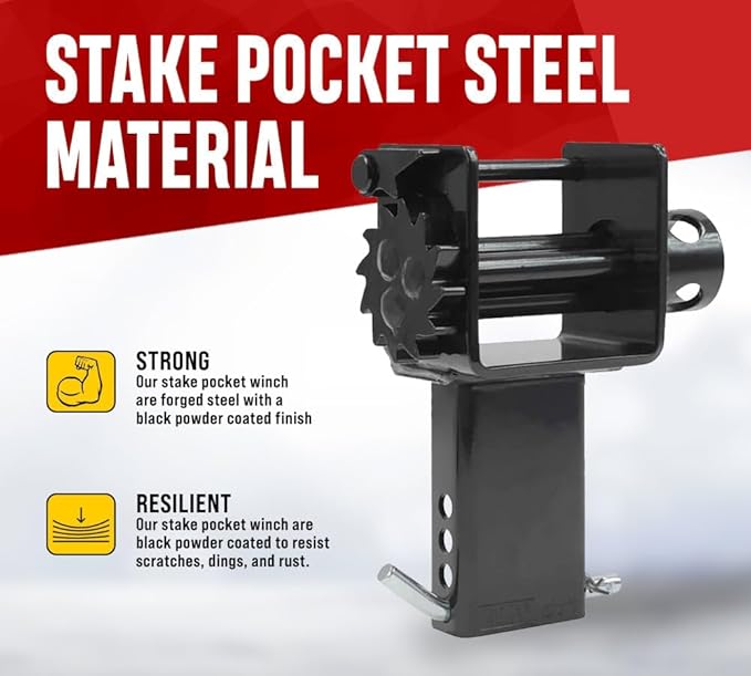 Mytee Products Trailer Stake Pocket Winch Flatbed Utility Capacity# 16200 lbs