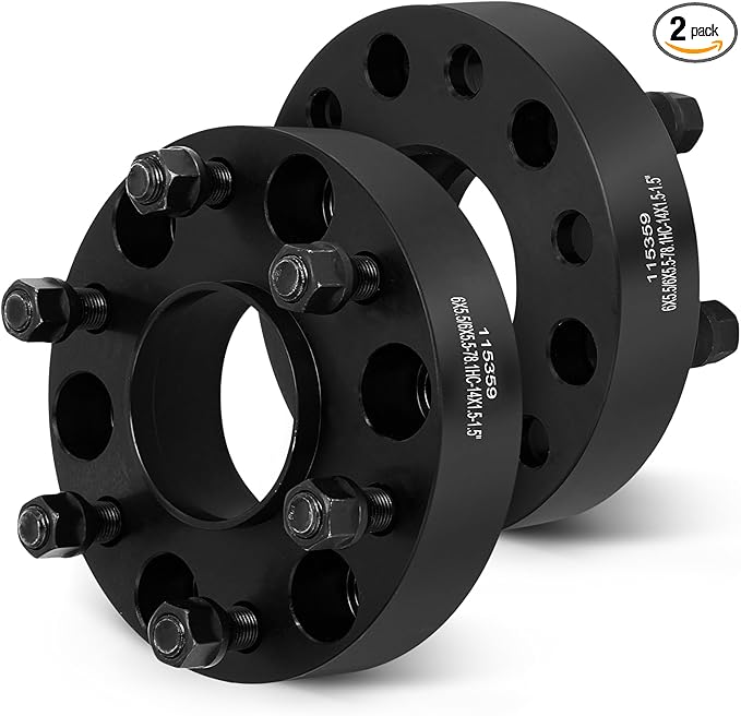 SCITOO 2X 1.5 inch 6 Lug Wheel Spacers Hubcentric 6x5.5 to 6x5.5 14x1.5 Studs for Savana 1500 Wheel spacers for Sierra 1500 Wheel spacers for Escalade EXT Wheel spacers for Tahoe Wheel spacers
