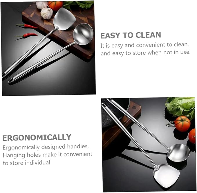 Stainless Steel Wok Cooking Utensil 304 Grade Spatula for Home Restaurant Use