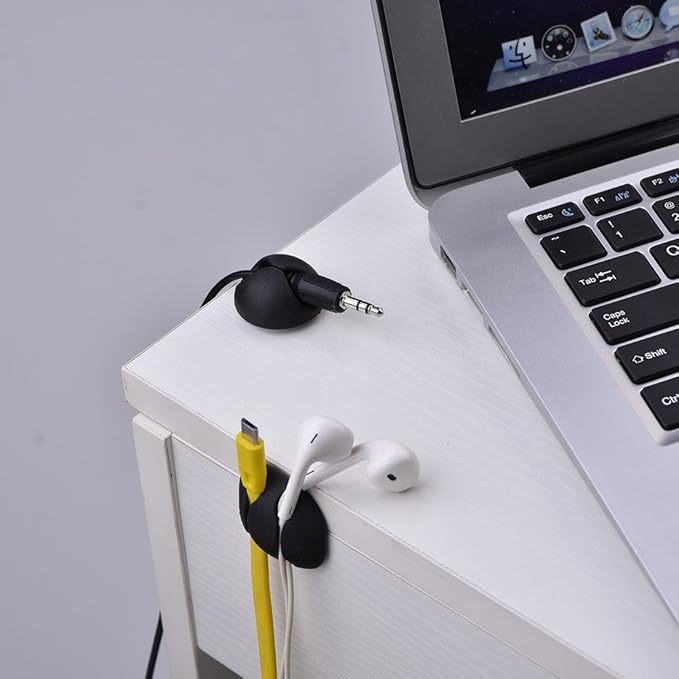 10Pcs Universal Desktop Cable Holder, Cord Organizer Clip for Charging Cables USB Cables Audio Cables Network Cables, etc