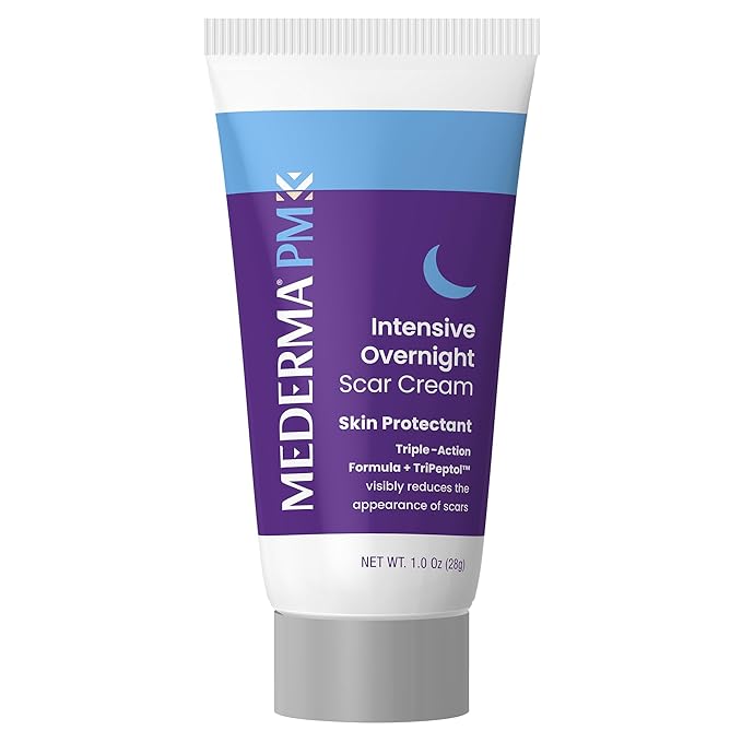 Mederma PM Intensive Overnight Scar Cream, Works with Skin's Nighttime Regenerative Activity, Clinically Shown to Make Scars Smaller and Less Visible, 1.0 Oz (28g)