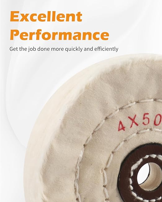 6 Inch Buffing Wheel for Bench Buffer, 2 Pack Polishing Wheel for Bench Grinder with a 12" Center Arbor Hole