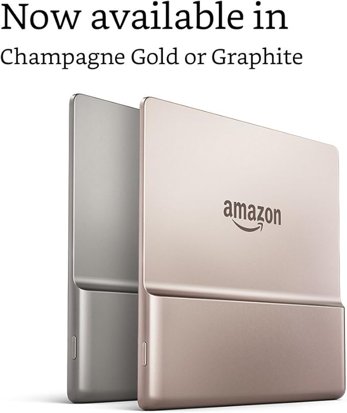Kindle Oasis E-reader (Previous Generation - 9th) – Champagne Gold, 7" High-Resolution Display (300 ppi), Waterproof, Built-In Audible, 32 GB, Wi-Fi (Closeout)