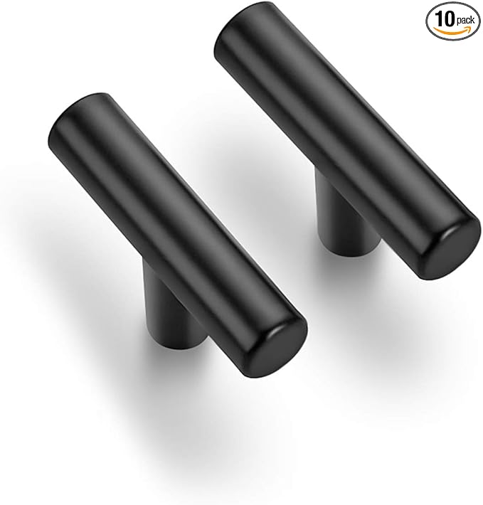 10 Pack 2 inch Cabinet Pulls Matte Black Stainless Steel Kitchen Drawer Pulls Cupboard Handles Cabinet Handles