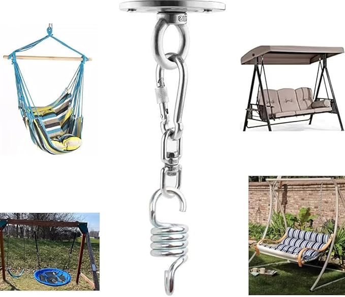 2Pcs Porch Swing Springs,1500lb Heavy Duty Springs, Rust Resistant Swing Springs, Spring for Swing Hammock Hanging Chair Spring for Hammock Spring,Porch Swings (B)