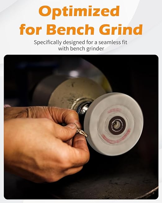 6 Inch Buffing Wheel for Bench Buffer, 2 Pack Polishing Wheel for Bench Grinder with a 12" Center Arbor Hole