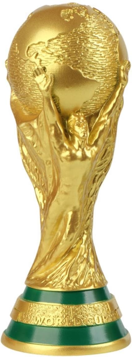 581014IN World Cup Trophy Replica Resin Football Collectibles Sports Fan Trophies Gold Bedroom Office Desktop Decorations
