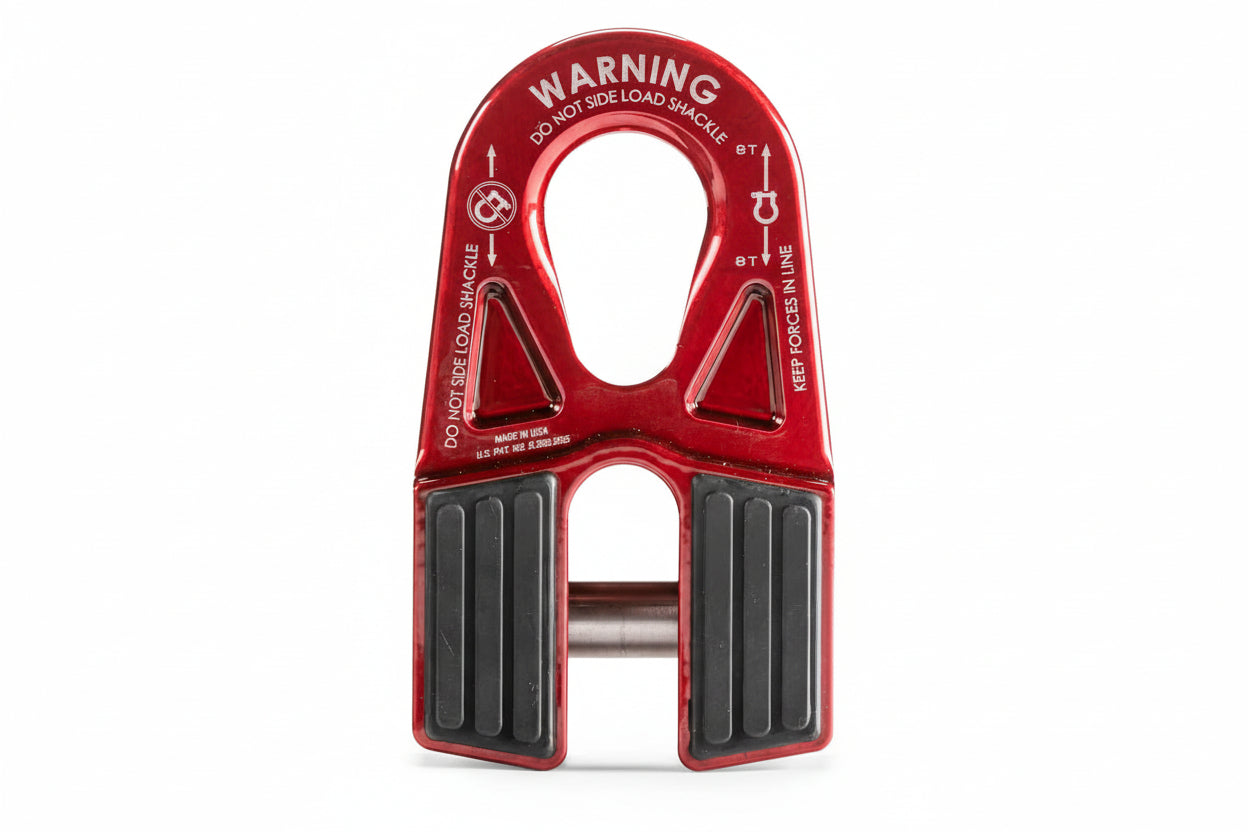 Flatlink E Closed Winch System – Compatible with All Roller Fairlead License Plate Brackets, Red