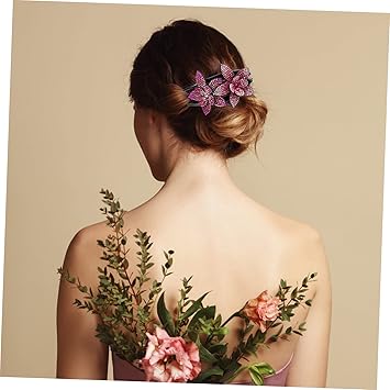 Women's Hair Barrettes for Women Flower Hair Clips Clip Back Hair Holder for Daily and Special Occasions
