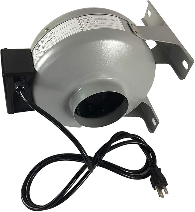 Tjernlund in-Line Fan Dryer Duct Booster 4" Metal