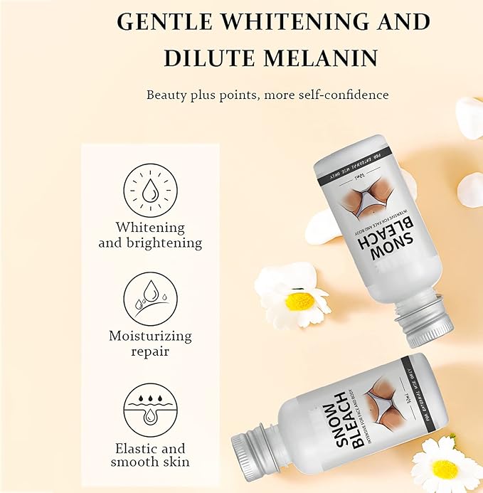 30ml Snow Bleach Cream for Private Part Underarm Whitening, Dark Skin Bleaching Cream for Dark Spots, Face and Body Skin Lightening Bleaching Cream for Intimate Areas Brightening (30ml)
