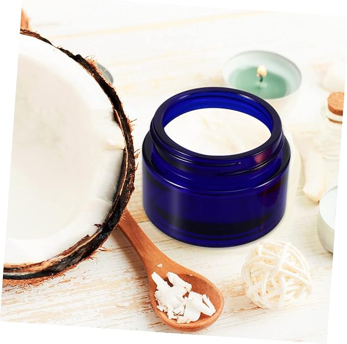 MERRYHAPY 30g Cream Eye Face Bottles Empty Jars for Creams Glass Sub Container Lids