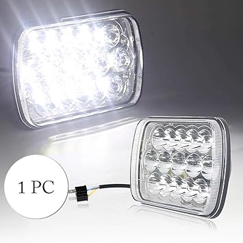 Cnamid5 45W Rectangular 7x6 inch LED Headlight Replacement Headlamp 6054 H6014 H6052 H6054 Headlights