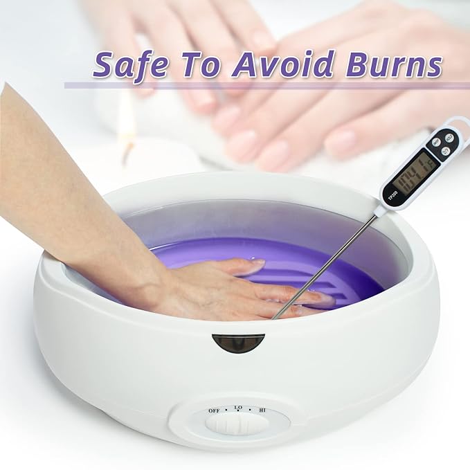 Paraffin Wax Machine for Hand and Feet 2300ml Paraffin Wax Bath Warmer Hands Foot Spa Kit with Lavender Wax Refills Glove Liners Thermal Mitts Booties