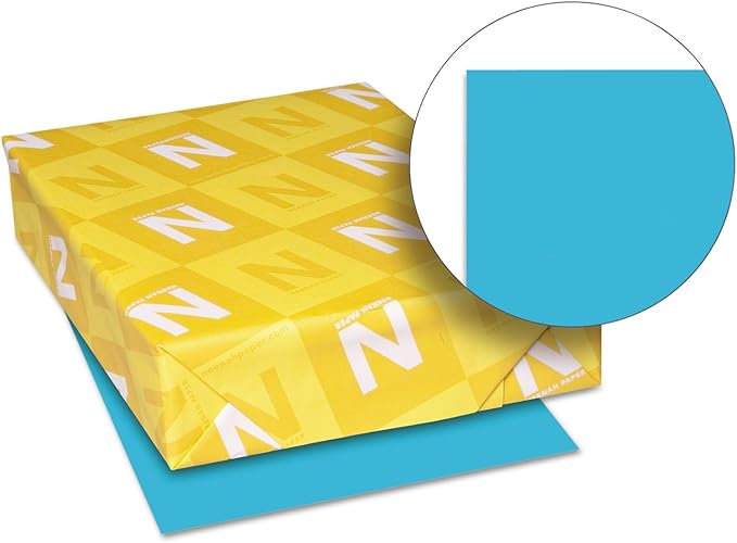 Neenah Paper 22721 Color Cardstock, 65lb, 8 12 x 11, Lunar Blue, 250 Sheets