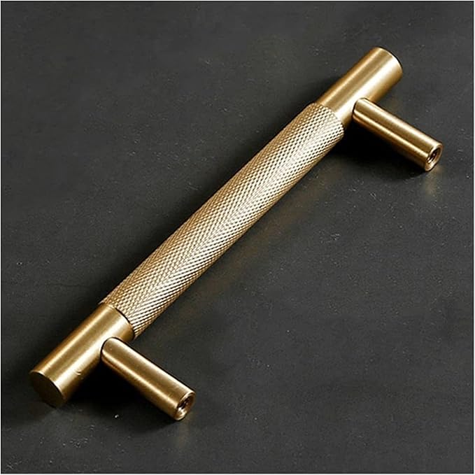 Door Handles Hardware Furniture Cabinet Brass Handles, Wardrobe Cabinet Door Handles,Single Hole (Size : Hole Centers: 96mm)