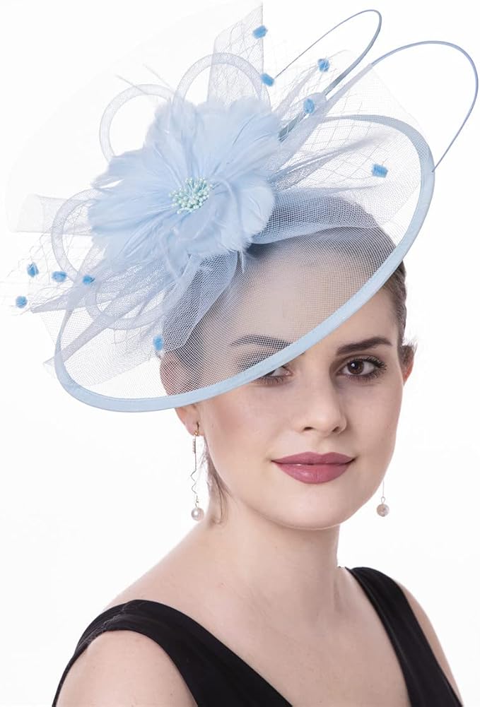 Lucky Leaf Women Girl Fascinators Hair Clip Hairpin Hat Feather Cocktail Wedding Tea Party Hat