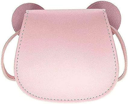 Little Girls Toddlers Mini Crossbody Shoulder Bag Coin Purse with Cute Mouse Ear Bowknot