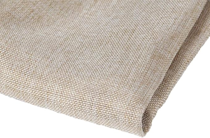Flushbay Speaker Grill Cloth Linen Single Layer Speaker Fabric Protective Dustproof Mesh Cloth Stereo Fabric Replacement for Home Stage Speakers, Media Cabinet, KTV Box (Beige, 50 146cm)