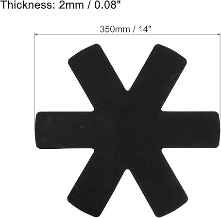 uxcell Pot and Pan Protectors, 3pcs 350mm 14 Inch Pot Separator for Stacking Felt Pan Protectors Dividers for Glass Ceramic Plates Cookware, Black